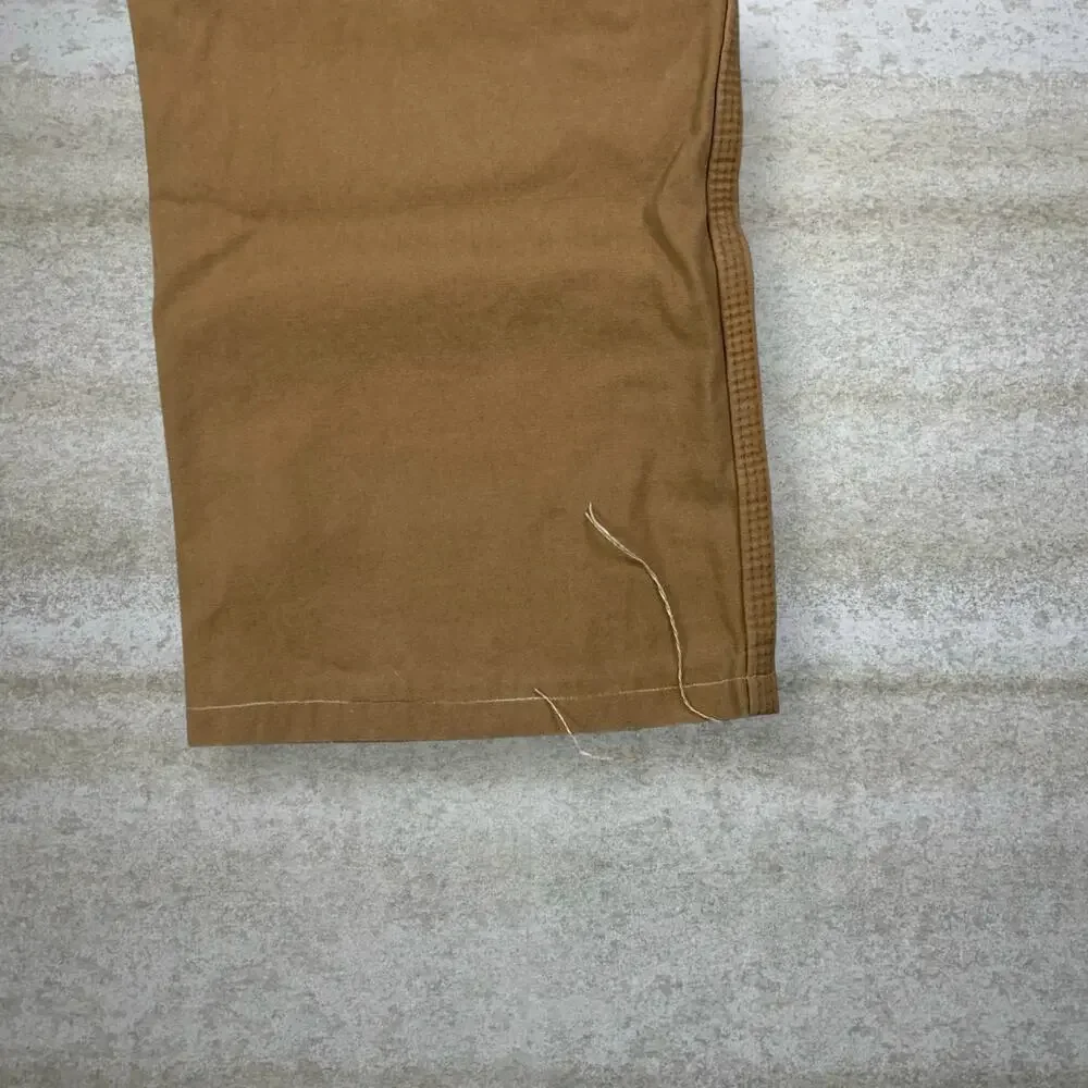 Vintage 90s Dickies Carpenter Pants 34x28 Baggy Wide Leg Tan Canvas Dungarees